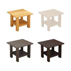 소파 측면 다용도 복도 스탠드용 나무 이중 레이어 사이드 테이블 30x30x31cm
