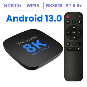 투명 ATV 안드로이드 13 TV BOX RK3528 음성 인식 어시스턴트 사용 가능 TV 앱 이중 Wifi 쿼드 코어 Cortex A53 8K 4K 영상 지원 블루투스 5.0