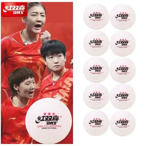 10 개 DHS Seamed 탁구 공 D40 + ABS 신소재 10 개/상자 전문 ITTF 승인 훈련용 탁구 공