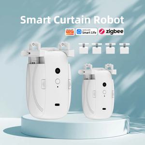 자동 커튼 오프너 Zigbee Roman Rod Rail 및 U 자형 I 자형 레일 용 스마트 자동 전기 커튼 오프너 로봇