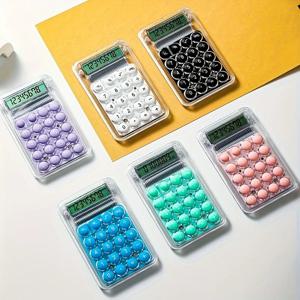 1Pcs 학생 계산기 LCD 디스플레이 대형 ScreenSiicone 버튼 8 자리 Handhed Study전자 계산기 Schoo 용품