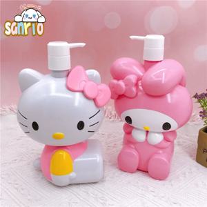 Sanrio 헬로 키티 병 액체 비누 여행 디스펜서 병 대용량 빈 프레스 유형 샴푸 바디 워시 로션 용기