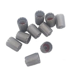 10pcs 회색 크리 에이 티브 자동차 튜닝 타이어 밸브 스템 캡 TPMS 타이어 캡 가스켓 범용 나일론 외부 부품 자동차 액세서리
