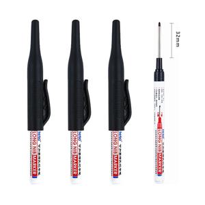 4/5Pcs 20 + 32mm 깊은 구멍 마커 펜 욕실 방수 욕실 목공 장식 다목적 긴 머리 오일 마커 펜