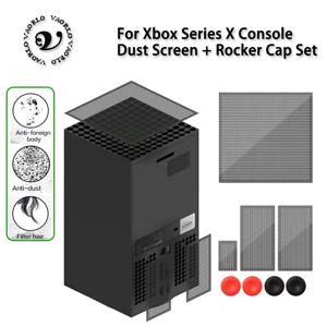 Xbox 시리즈 X 콘솔 냉각 팬용 방진 필터 커버 Xbox 시리즈 X 액세서리용 방진 커버 썸스틱 그립 캡