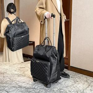 2025년 신상 여성용 가죽 방수 대용량 휴대용 패션 캐리어 여행용 가방 옥스포드 백팩 핸드백