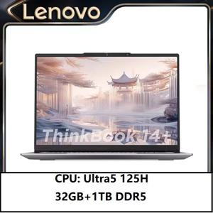 레노버 노트북 씽크북 14 + 2024 인텔 울트라 5 125H 32GB 1TB DDR5 14.5 인치, 3K 120Hz 디스플레이, 컴퓨터 사무실 노트북 RU 창고
