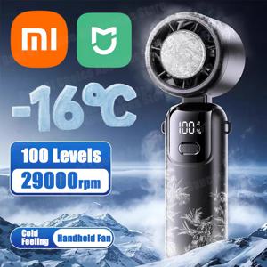 Xiaomi 냉동 휴대용 선풍기 고속 폭력 터보 팬 접이식 목 교수형 아이스 팩 소형 팬 사무실 야외