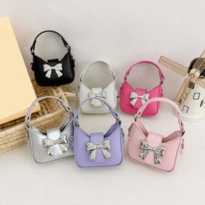 한국어 스타일 소녀 공주 가방 여자를위한 귀여운 달콤한 활 체인 Crossbody 가방 Bowknot 손 가방 유아 지갑과 핸드백 선물