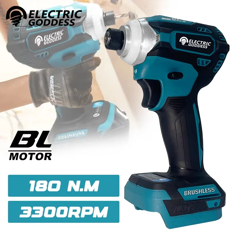 전기 여신 DTD171 브러시리스 모터 임팩트 드라이버 스크루 드라이버 Makita 18V 배터리 핀 용 무선 충전식 전동 공구