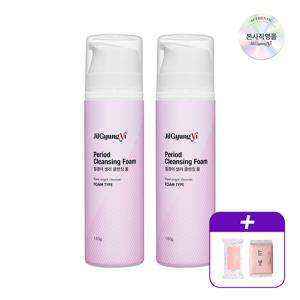 여성청결제 생리 클렌징 폼 150g*2+페미닌 티슈 10매입+생리대 중형4개입