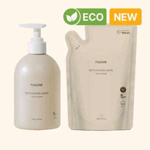 [무료배송] 러베 비건 아기 젖병 세정제 주방세제 이유식기 세척 500ml + 리필 450ml