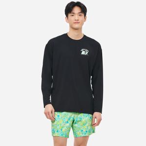 유니 트로피컬 루즈핏 래쉬가드 블랙 (B5SUWRG231BLK)