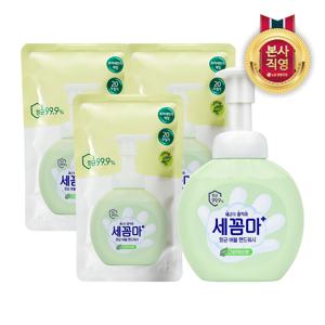 세꼼마 버블 핸드워시 그린허브 250ml 1개 + 리필 200ml 3개