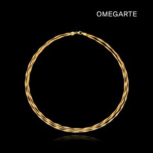 [OMEGARTE]18K 이태리 골드웨이브 3줄 목걸이