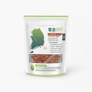 바우와우 후코051 루테인 후코이단 면역력 눈건강 가수분해육포 소고기 100g x 3개입, 300g