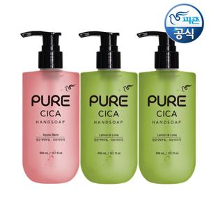 피죤 퓨어 시카 핸드워시 300ml 용기 레몬라임x2개+애플밤x1개