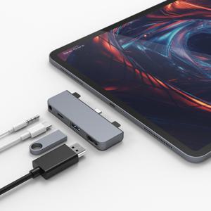 드라이브 4in1(그레이) C타입 멀티허브 4K HDMI 60W PD충전 아이패드