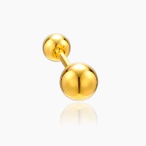 24K 심플 골드 볼 피어싱 (4mm)