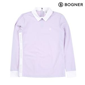 [보그너] 여성 골프 배색 티셔츠 L/VIOLET