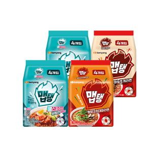 식품] 맵탱 쿨스파이시 비빔면 김치맛 8개+마늘조개라면 4개+청양고추대파라면 4개