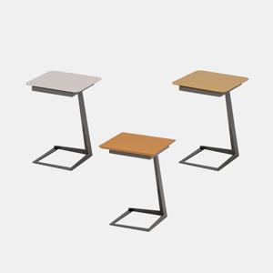 헨지디자인 로리 하이그로시 천연가죽 사이드테이블