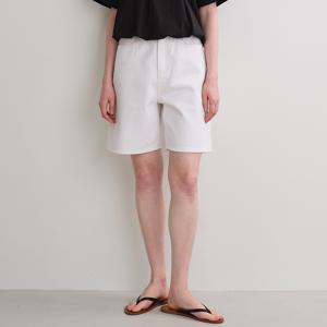 bermuda denim pants (off white)