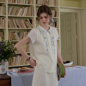 8/7일 예약배송_SR_Cotton french doll collar blouse