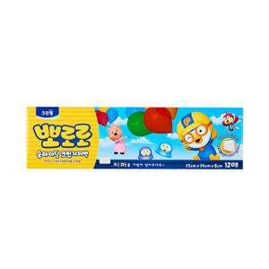 뽀로로 슬라이딩 지퍼백 25 x 24cm 12매