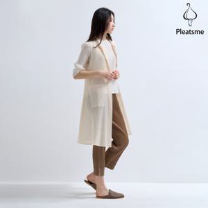 [최초가 169000원] 백 스트링 셔츠 카라 매쉬 롱 베스트_PPVTM025002