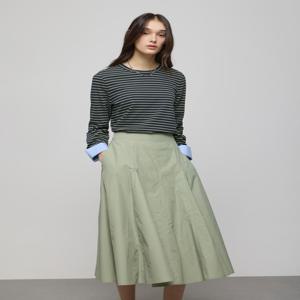 [정상가95000] 턴업 커프스 스트라이프 티셔츠 D252MSM337