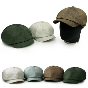 빅사이즈 린넨 글록 뉴스보이캡XL 4color/시원한 대두용 헌팅캡 베레모 숏챙모자