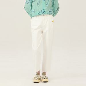 [본사] [Online Exclusive] 물고기 자수 백 밴딩 팬츠_BADPE1531WH