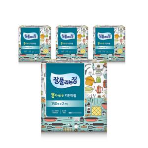 잘풀리는집 키친티슈 150매 x 2입 x 4팩