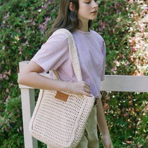 Knit Square Bag - Ivory