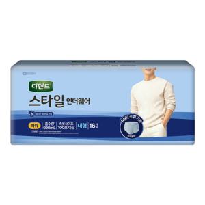 디펜드 남성 스타일 언더웨어 파워 대형16P