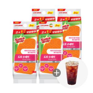 (20%+10%) 음식물이 끼지않는 도트수세미 12입(제로/강력 타입별 택1)+메가커피 기프티콘(9/9일 구매시)