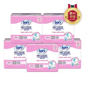 (엘지생활건강)쏘피 바디피트 볼록맞춤 중형 16P x 5개