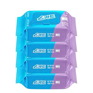 스카트 잘 닦이는 세정티슈 80매 x 4팩