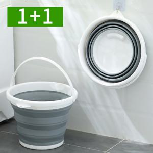 1+1 손잡이있는 세차 물통 접이식 10L 차량용 양동이 OSO-P11