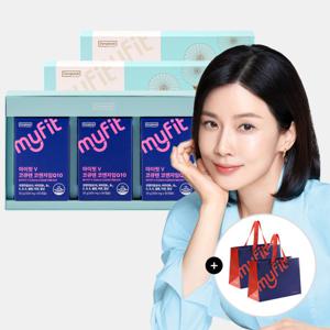 동국제약 마이핏V 코큐텐 코엔자임Q10 선물세트(60캡슐 x 3박스) 2개 + 쇼핑백 2개