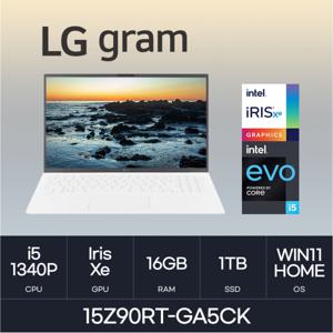 LG 그램15  15Z90RT-GA5CK  W11 HOME (D5-16GB / NVMe 1TB) 사무용/학생용  HMC