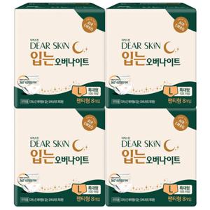 디어스킨 에어엠보 입는오버나이트 특대형 8P X 4 팩