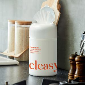퓨어네이처 Cleasy 클리지 세정살균 청소용물티슈 180매입 99% 살균 항균 저자극 세정티슈 청소티슈