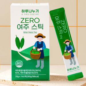 하루나누기 ZERO 여주 스틱 여주즙 바나바잎 함유 20gX14포