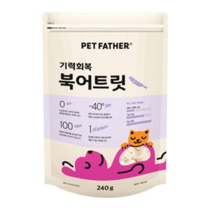 펫파더 고양이간식 동결건조 간식 대용량 240g 북어 국내생산 원재료 100% 소비자만족도 97%
