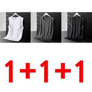 1+1+1 나시 남자 여름 민소매 티 남자 루즈핏스포츠 나시