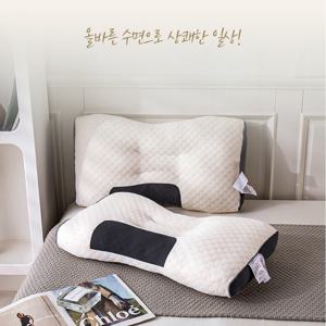 (1+1) 목이 편안한 경추 베개 경추배게 착한수면 목디스크