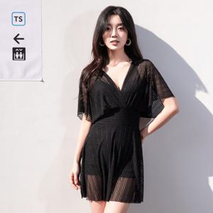 비치 여성수영복 원피스 체형커버 휴양지 실내 빅사이즈 수영복 SWT11