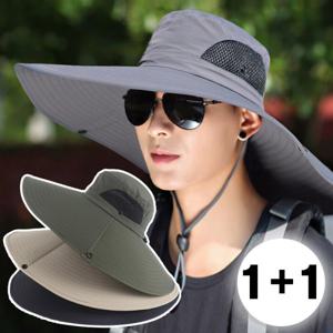 1+1 남성 넓은챙 UFO 아웃도어 벙거지모자(6color) 버킷햇 모자